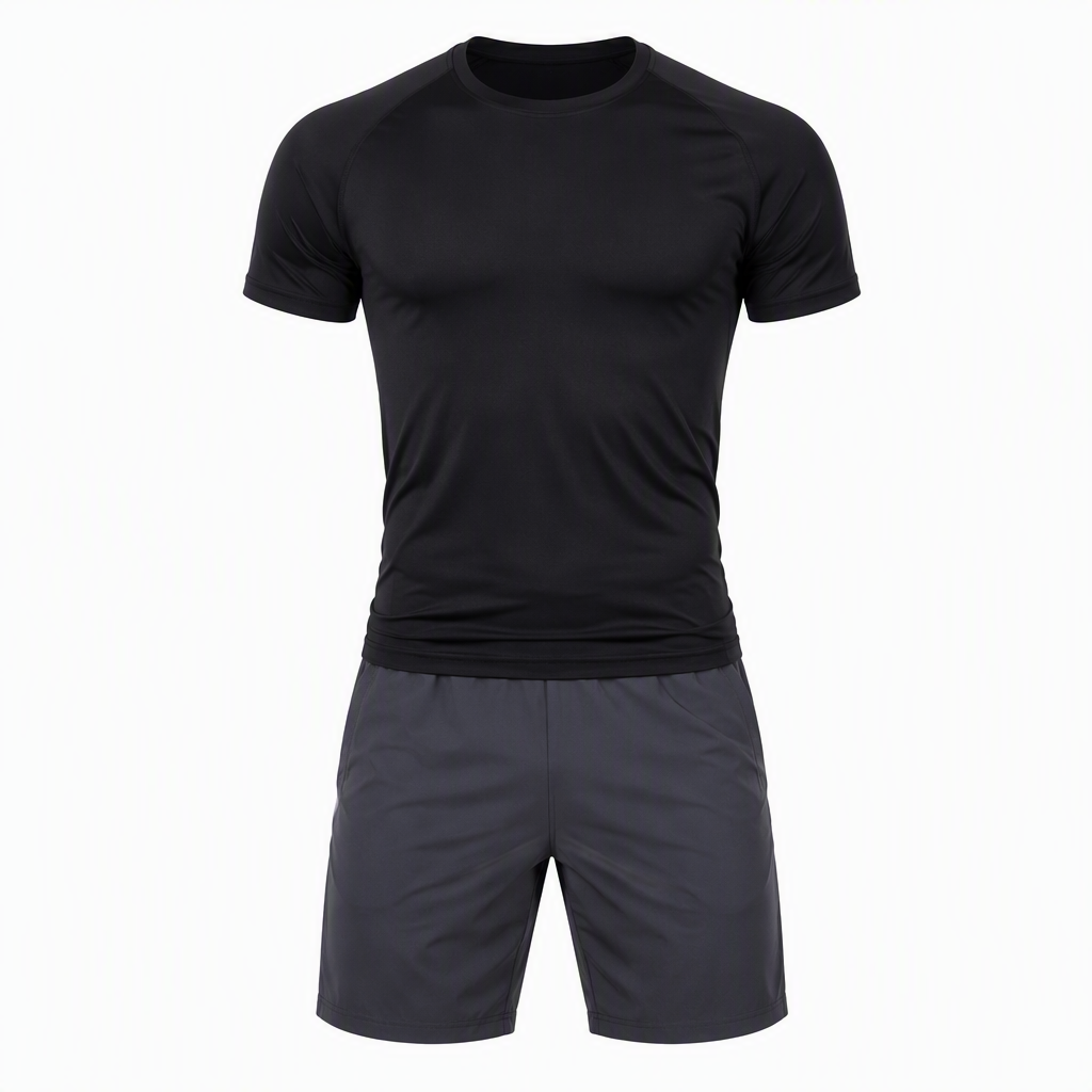 Gym and fitness apparel manufacturing — performance t-shirts, shorts, hoodies