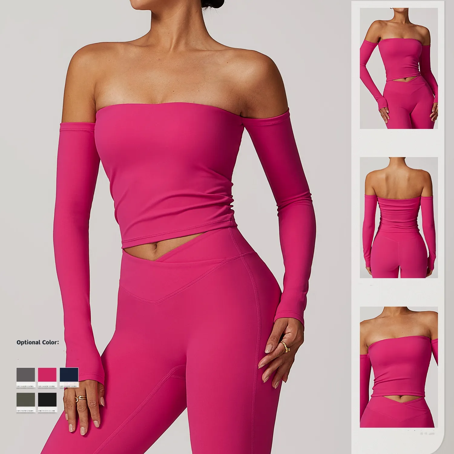 Women's off-shoulder training top