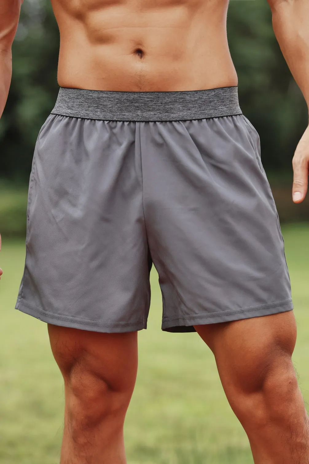 Men's four-way stretch gym shorts