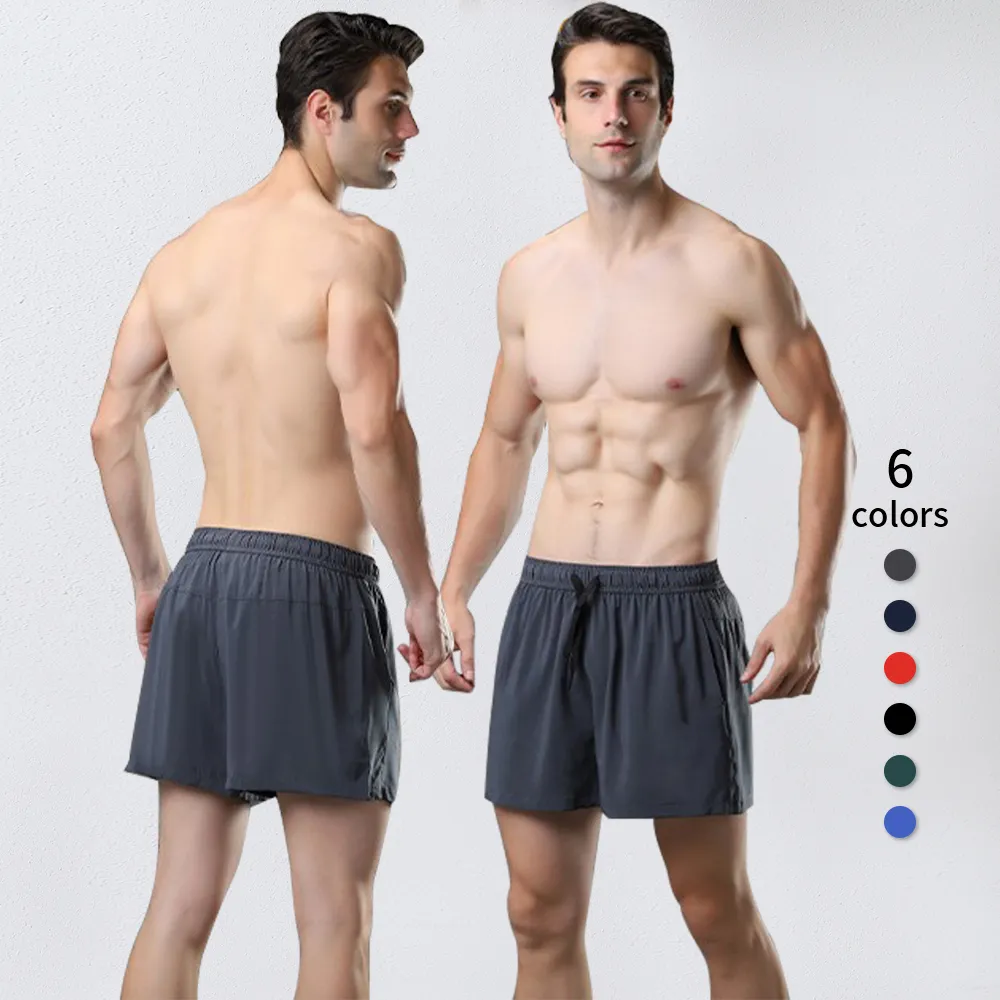 Two-in-one men's running shorts with liner