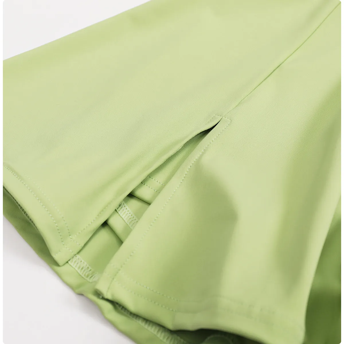 Pleated tennis skort with built-in shorts from Kingben Sports