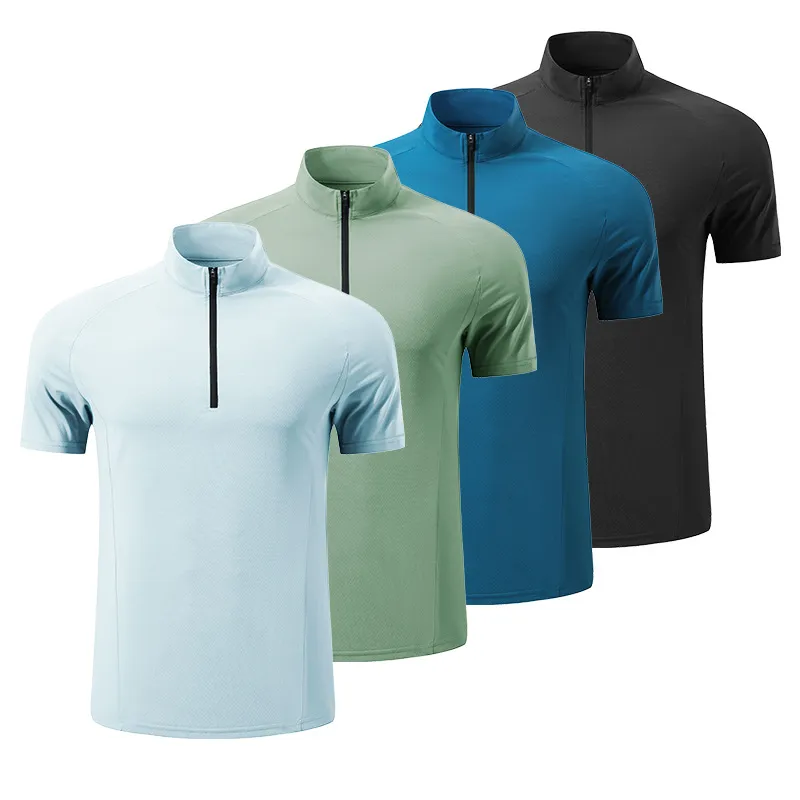 Men's diamond-texture tennis polo shirt