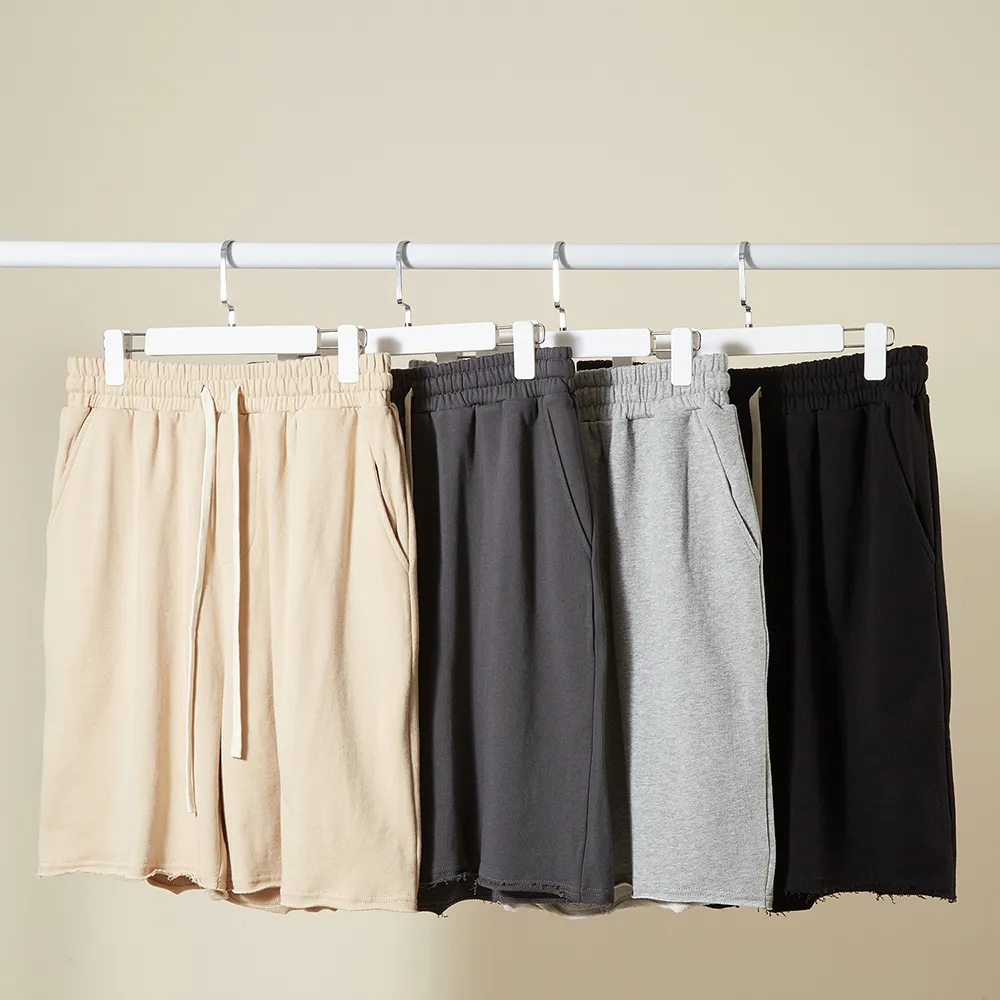 Men's washed cotton court shorts