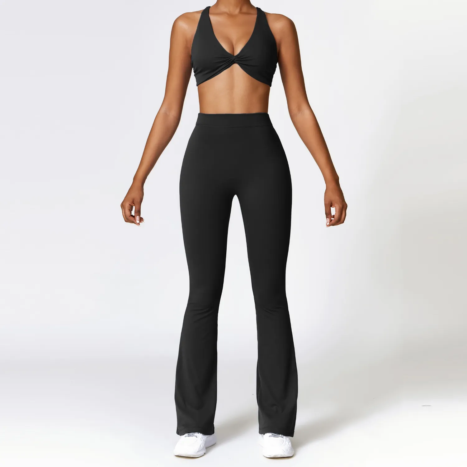 Sports bra and flared pants set