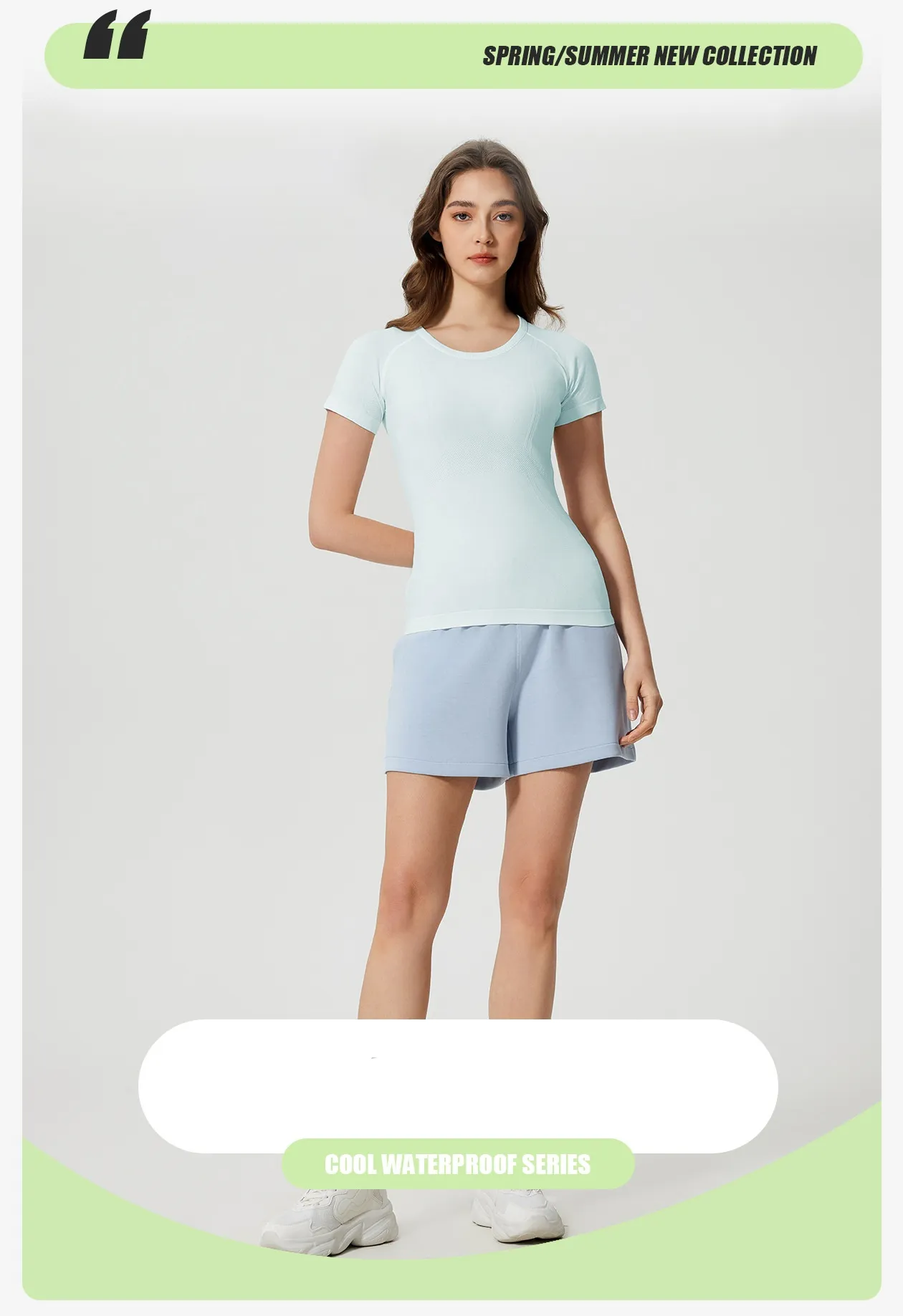 Crew-neck yoga short-sleeve tee