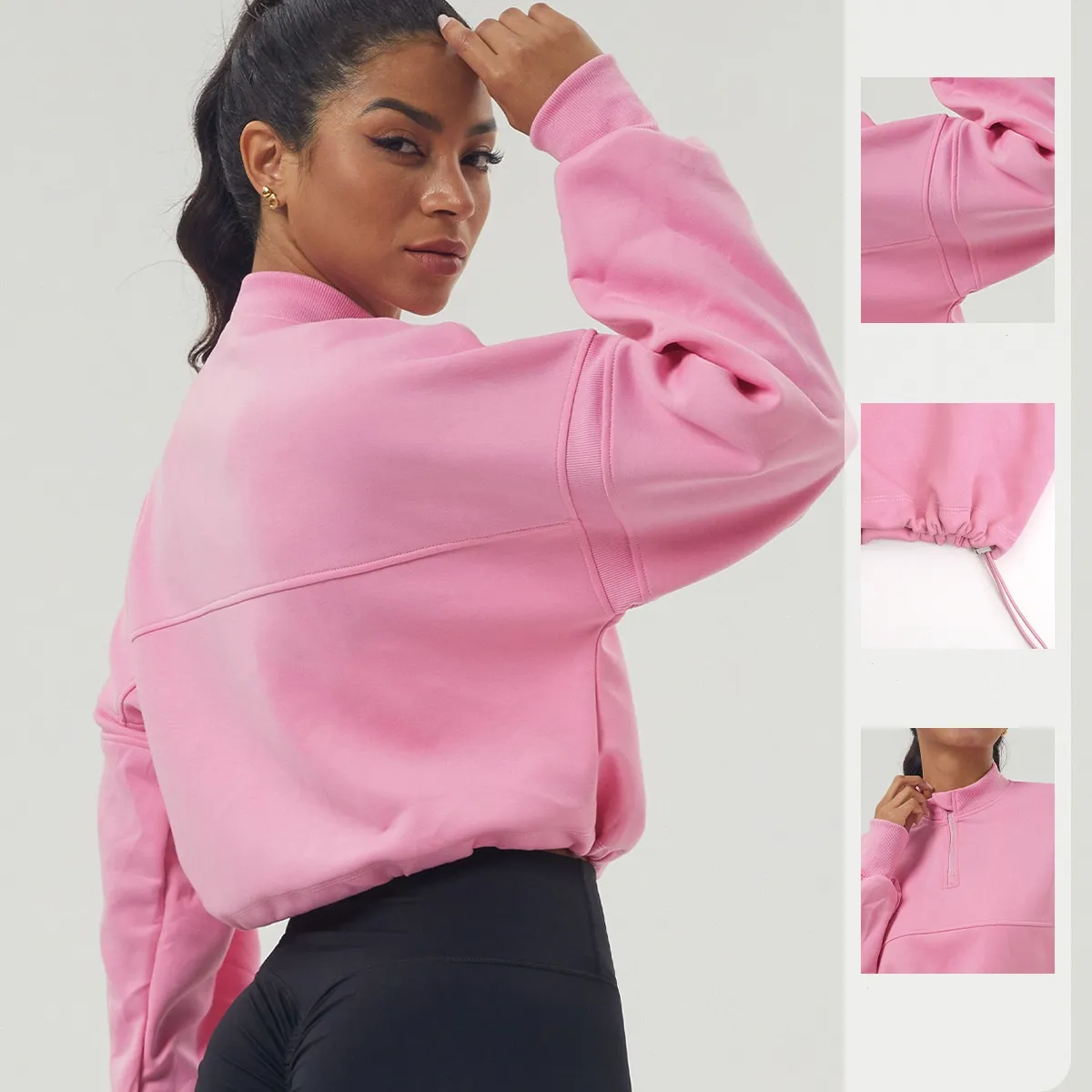 Half-zip athletic jacket