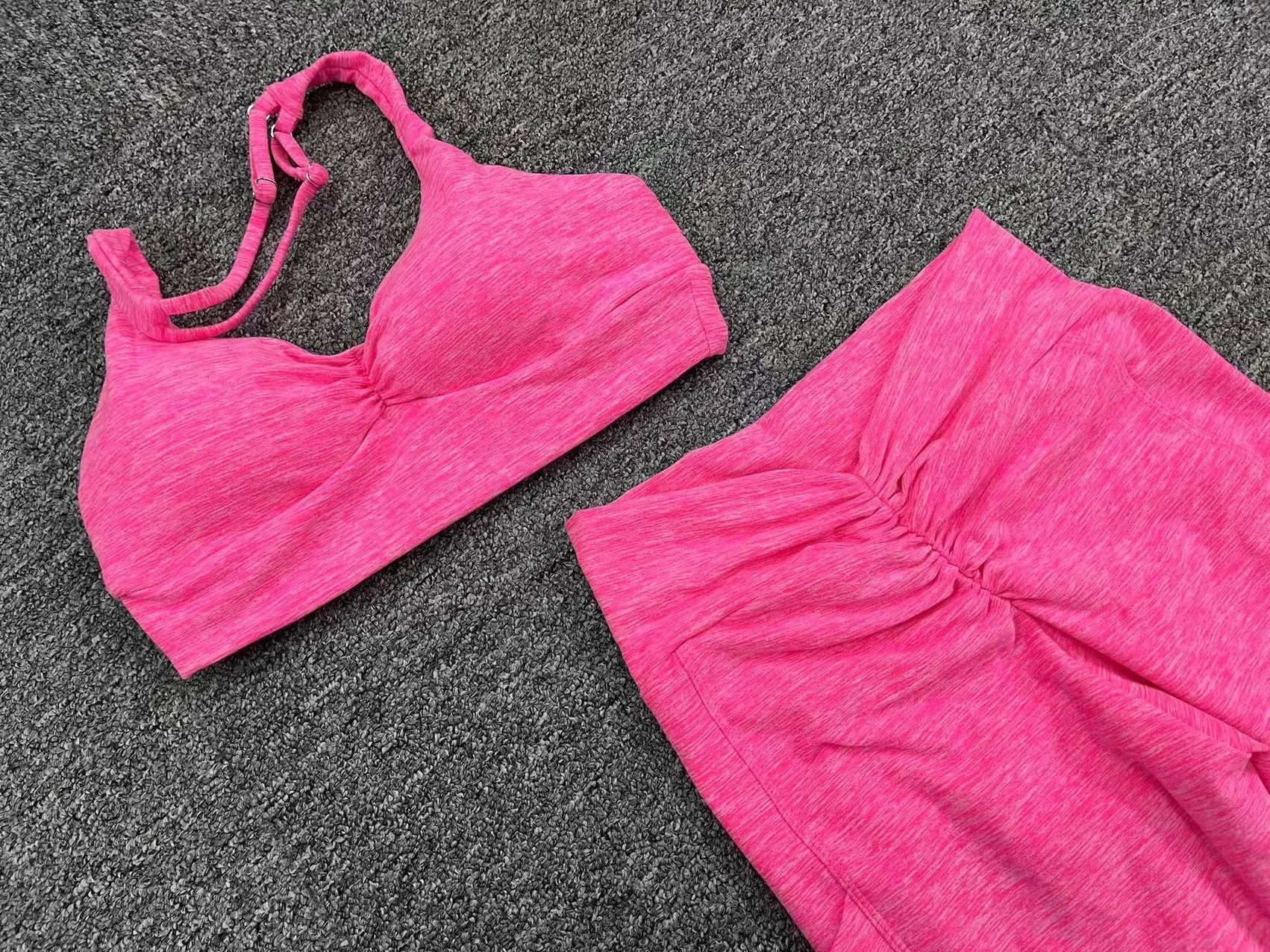 Seamed stretch activewear with clean, even stitch lines that move with the fabric
