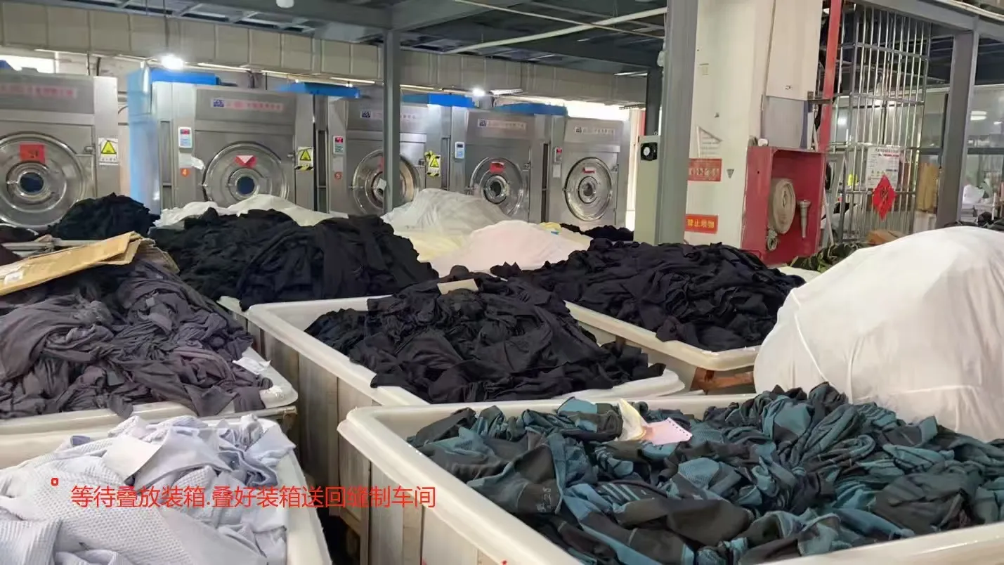 Dyed fabric sorted and packed