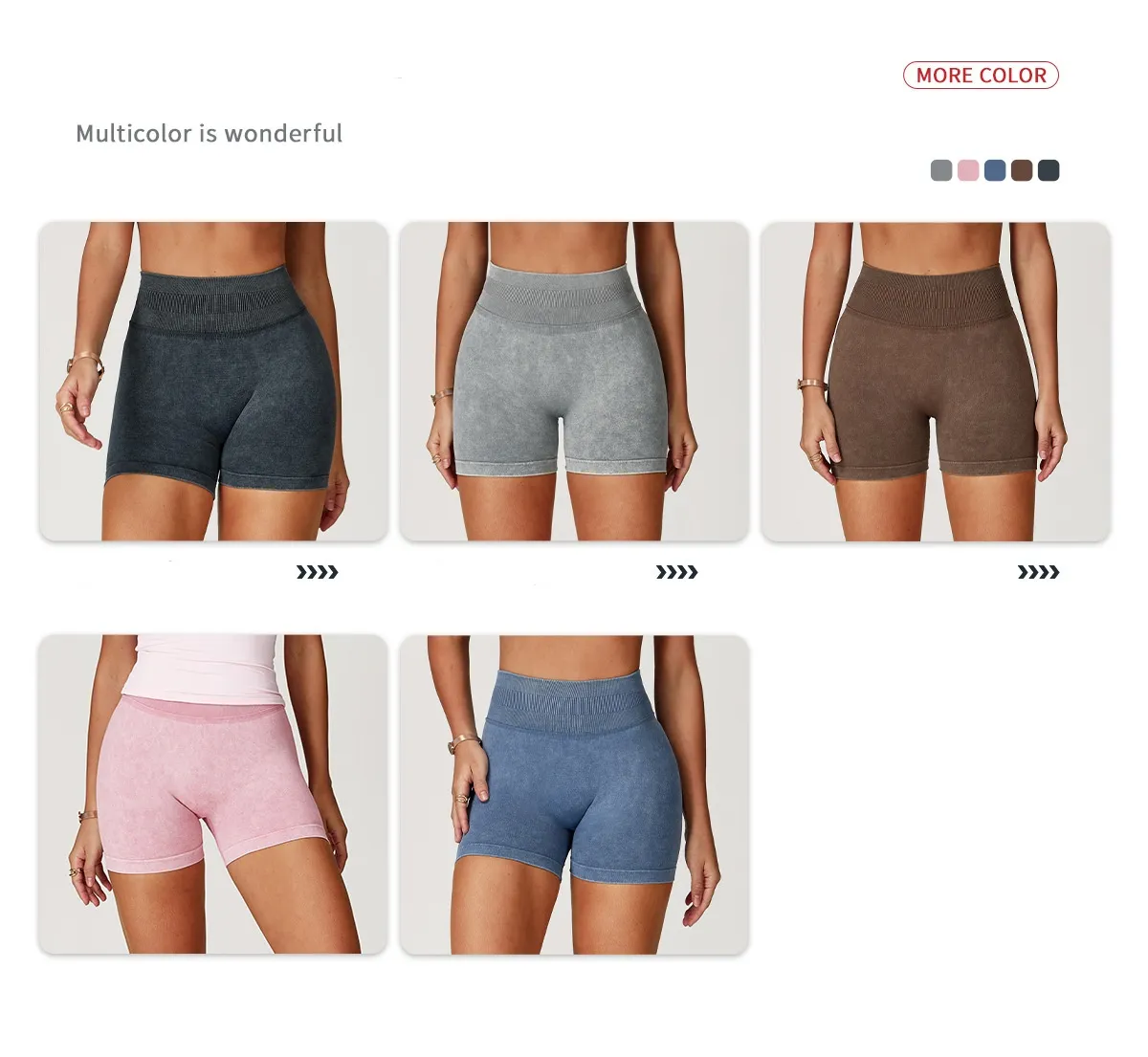Seamless high-waist shorts