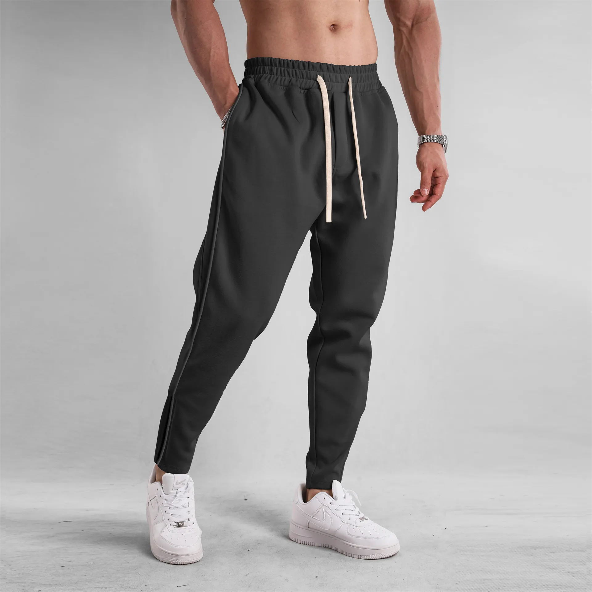Men's ankle-zip joggers