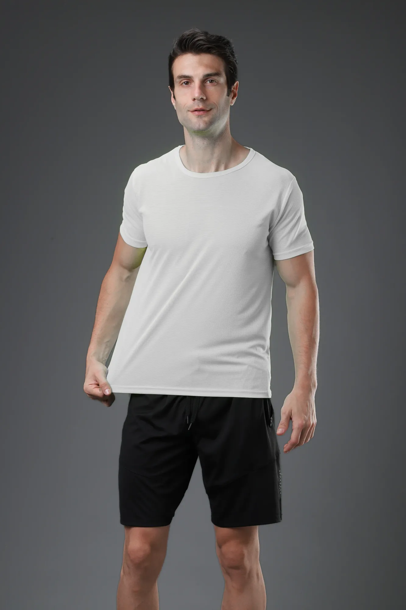 Men's check short-sleeve tee