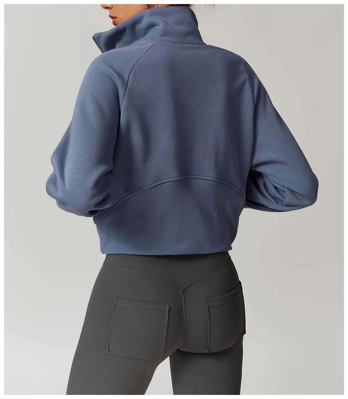 Loose half-zip fleece top