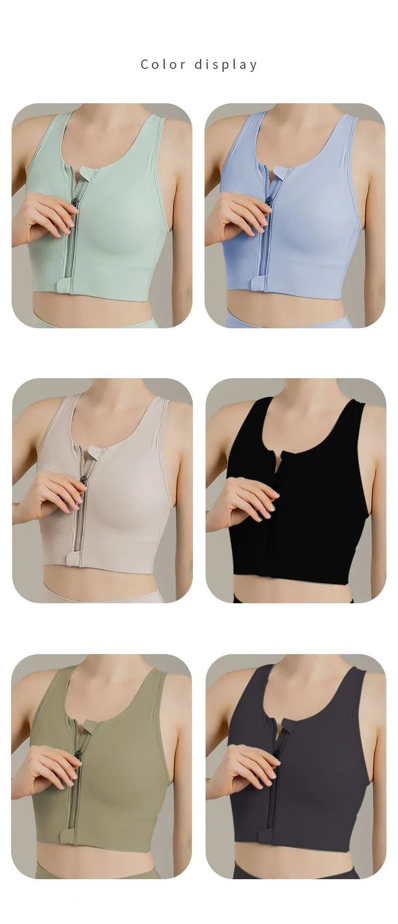 Plus-size adjustable sports bra, second colour