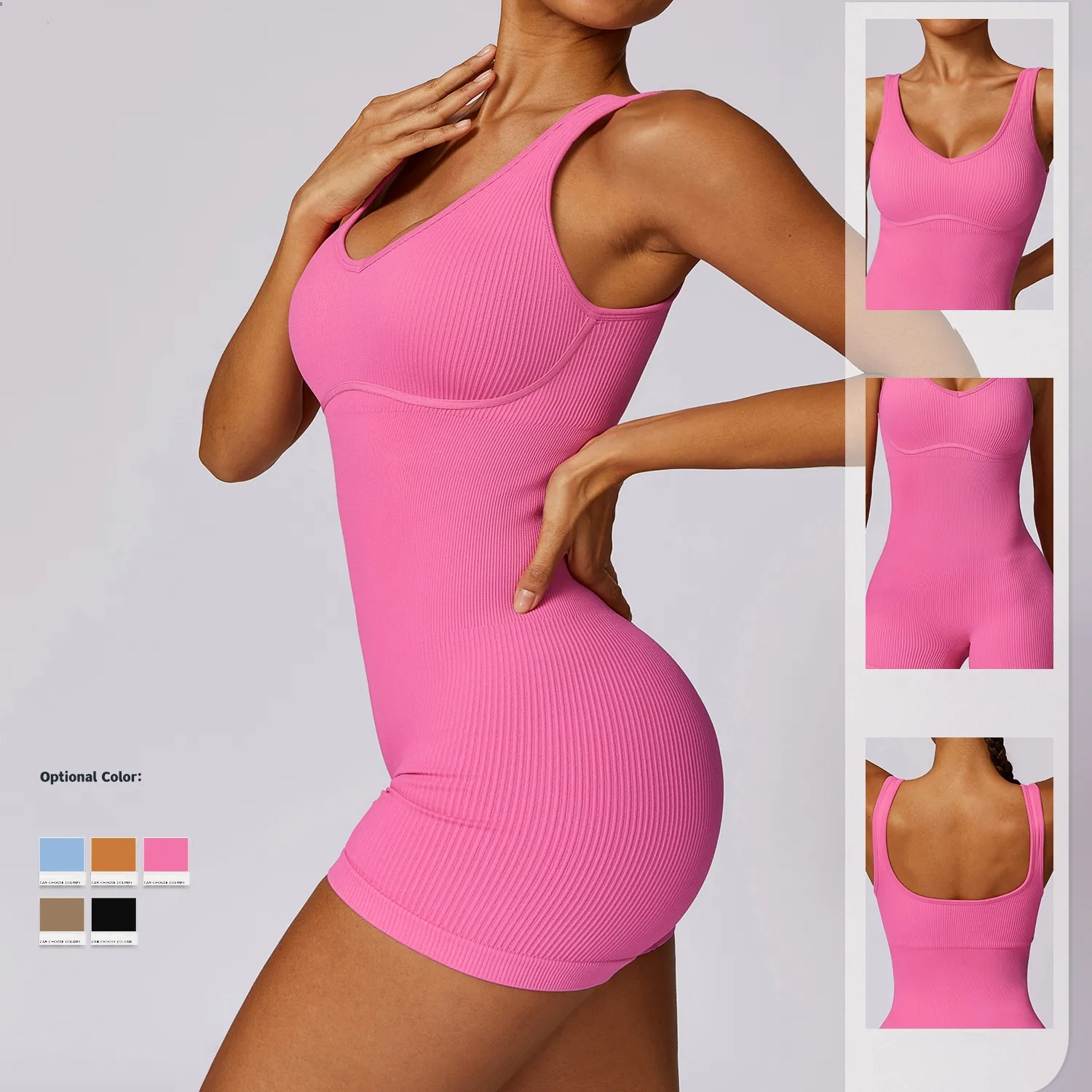 Seamless short cutout bodysuit
