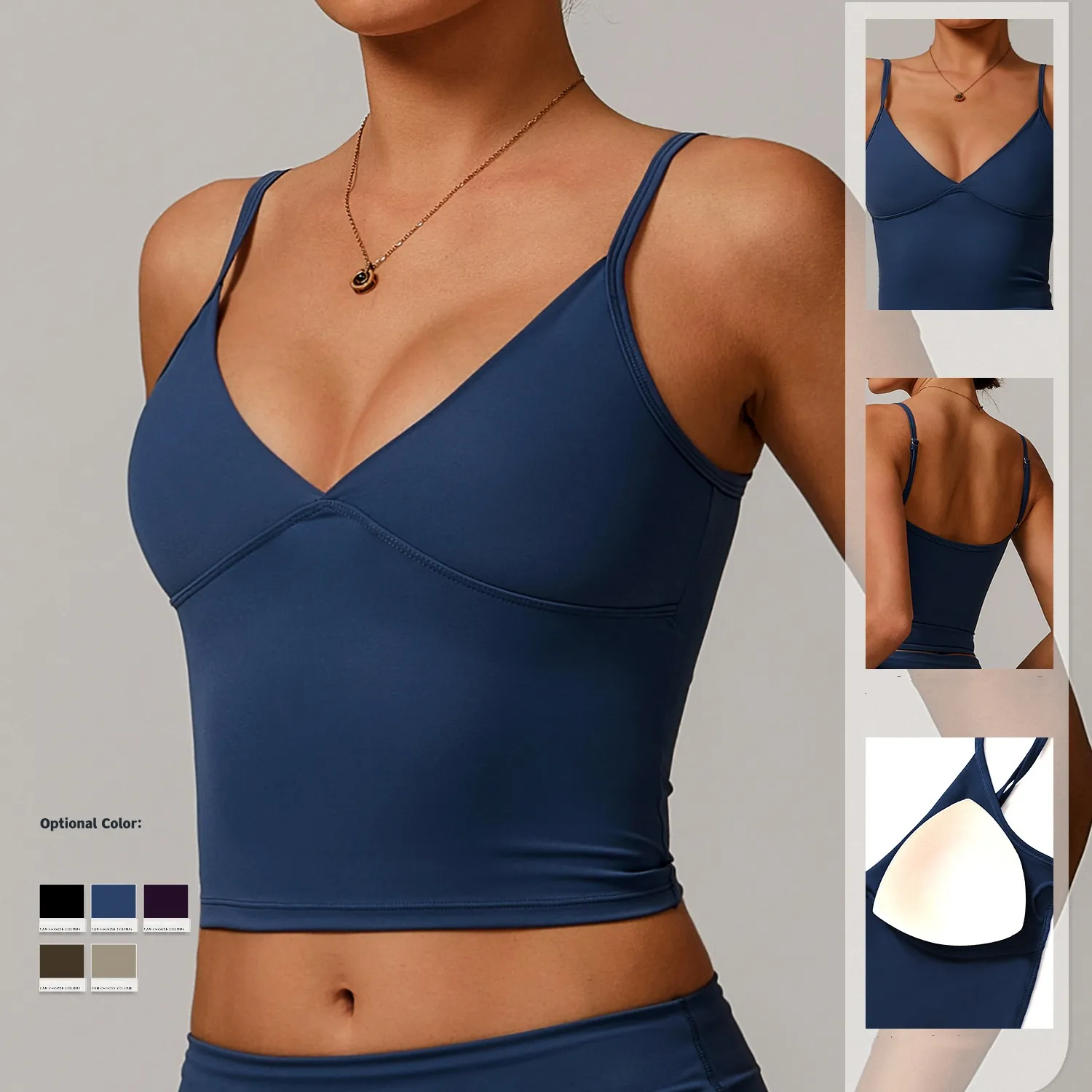 Recycled sculpt yoga tank