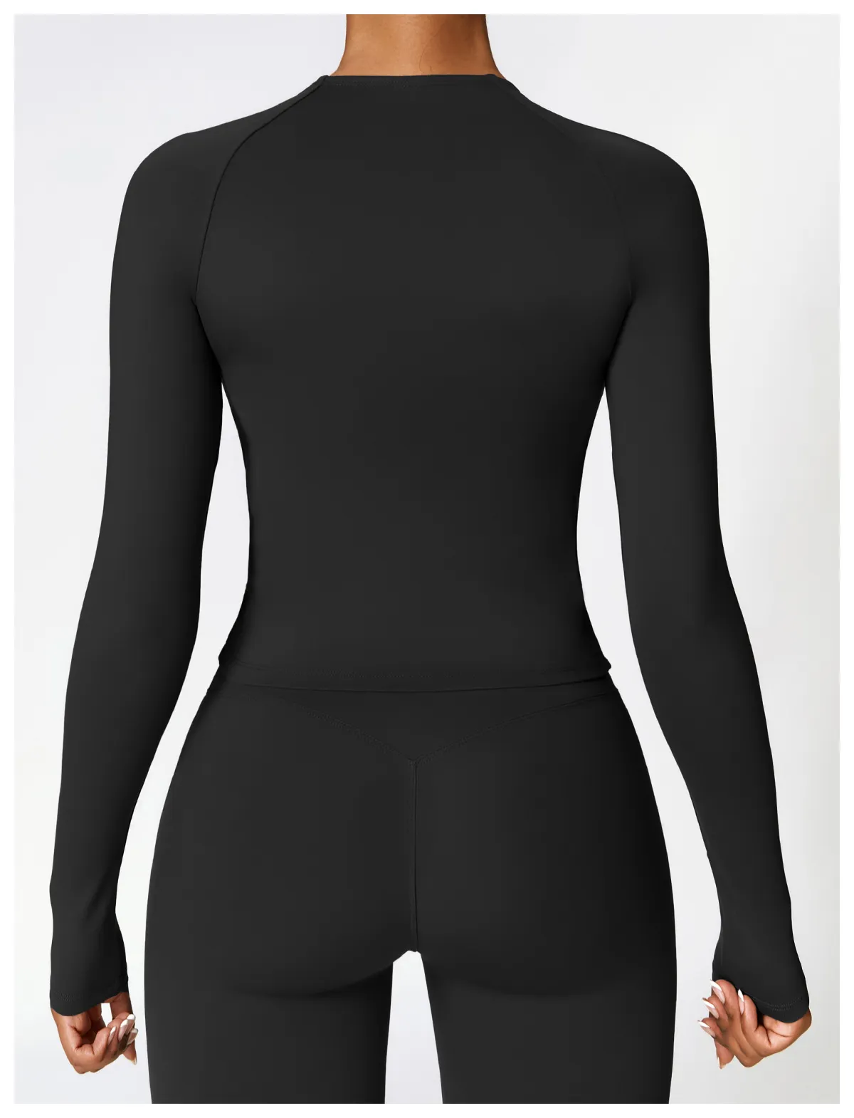 Seamed zip yoga jacket