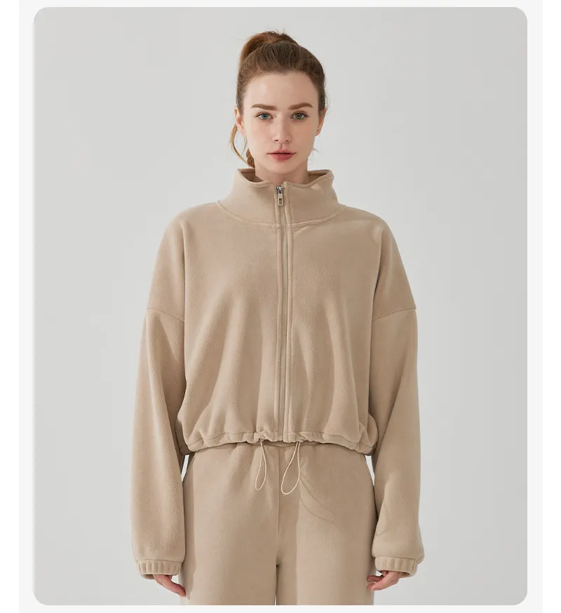Fleece zip-up hoodie set from Kingben Sports